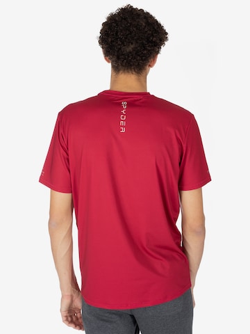 T-Shirt fonctionnel Spyder en rouge