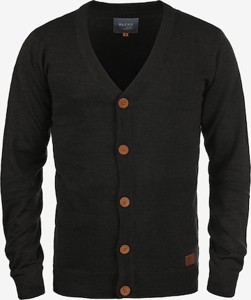 BLEND Knit Cardigan 'Lennard' in Black: front