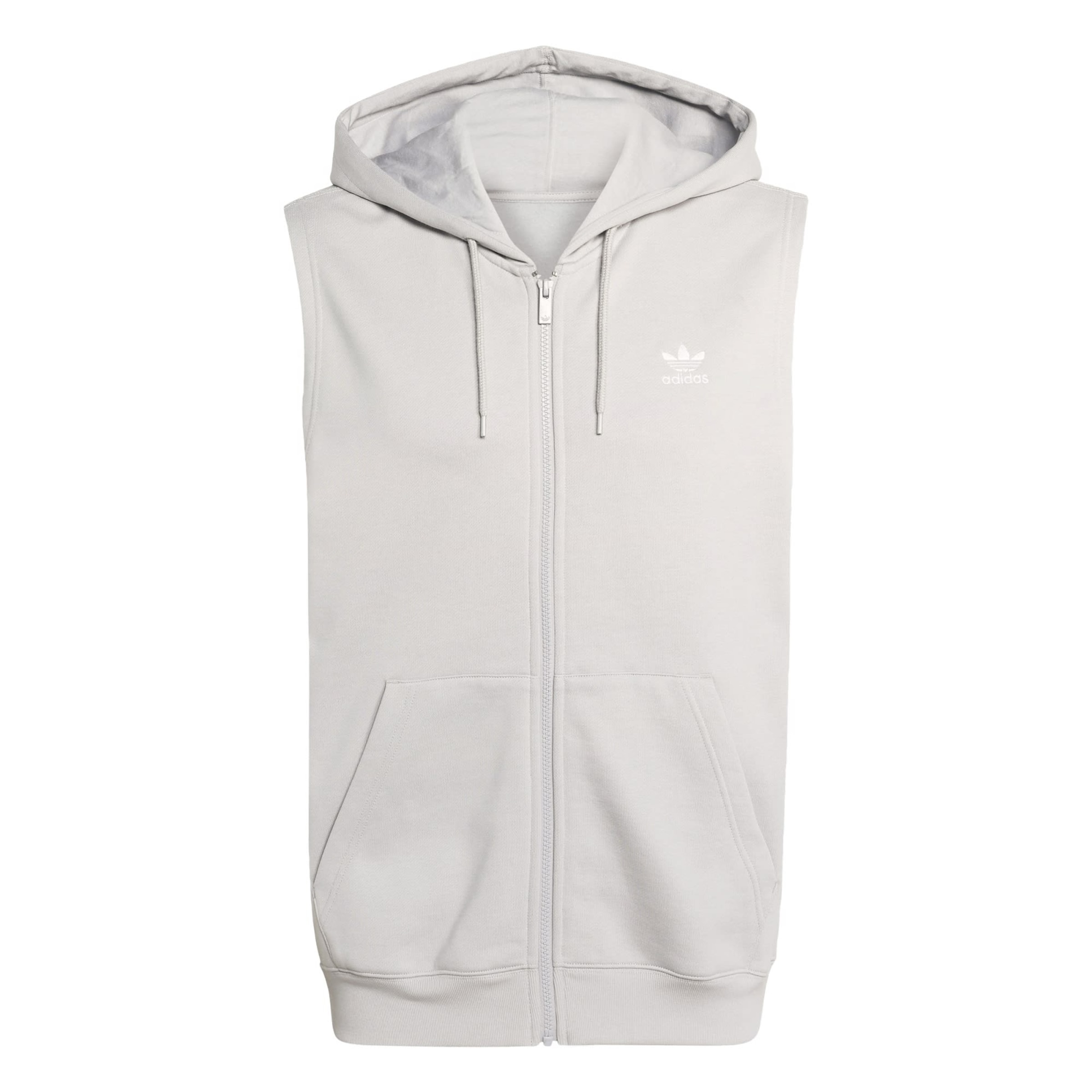 ADIDAS ORIGINALS Vest 'Trefoil Essentials' in Grey: front