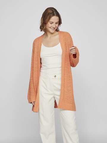 VILA Knit Cardigan in Orange: front