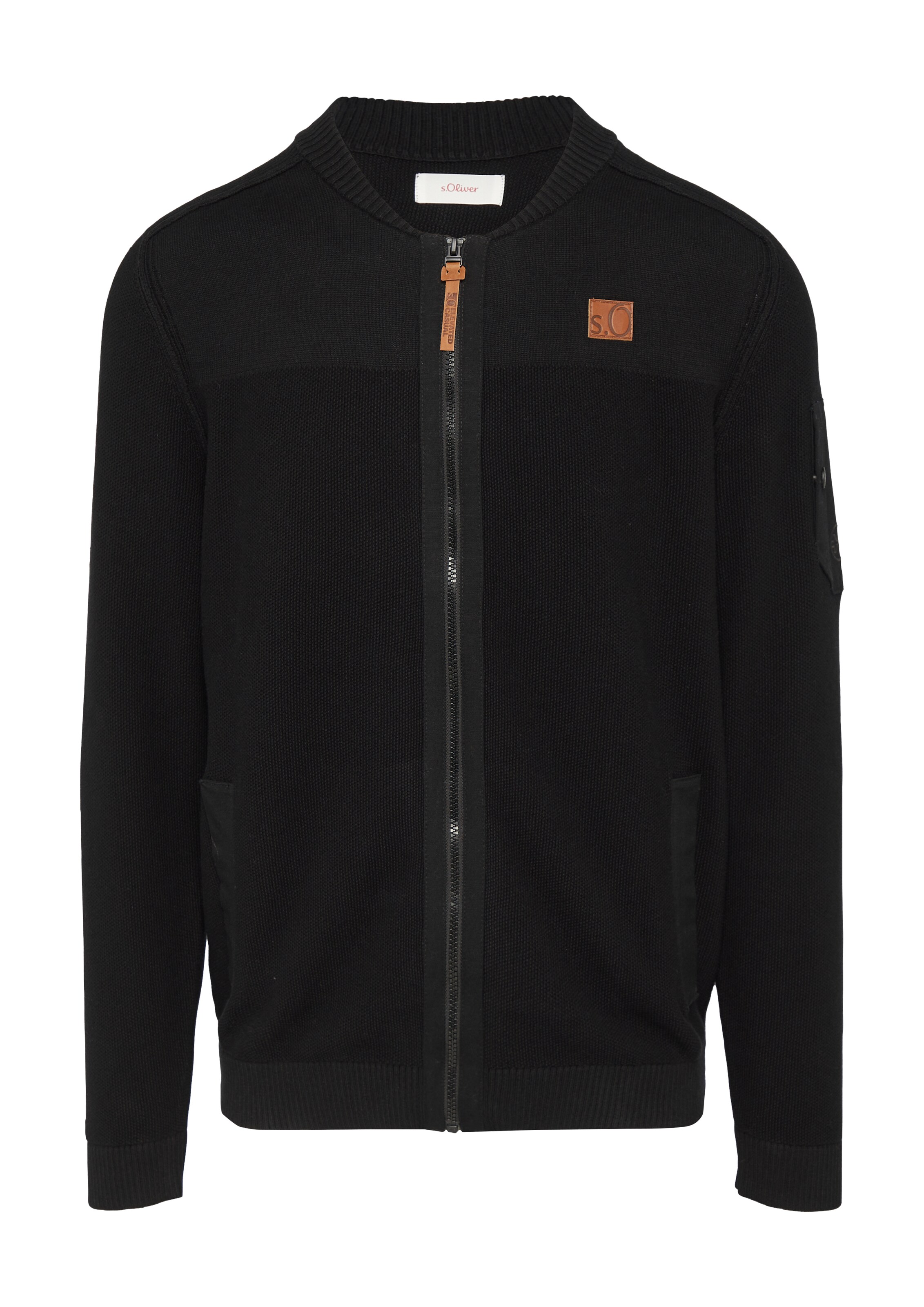 Vestes en maille s.Oliver en noir : devant