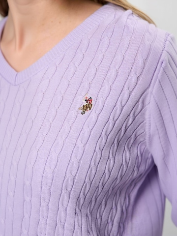 U.S. POLO ASSN. Svetr ' UWBell ' – fialová