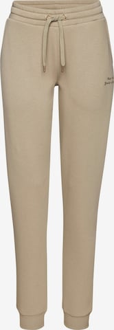 LASCANA Ozke Hlače | zelena barva: sprednja stran