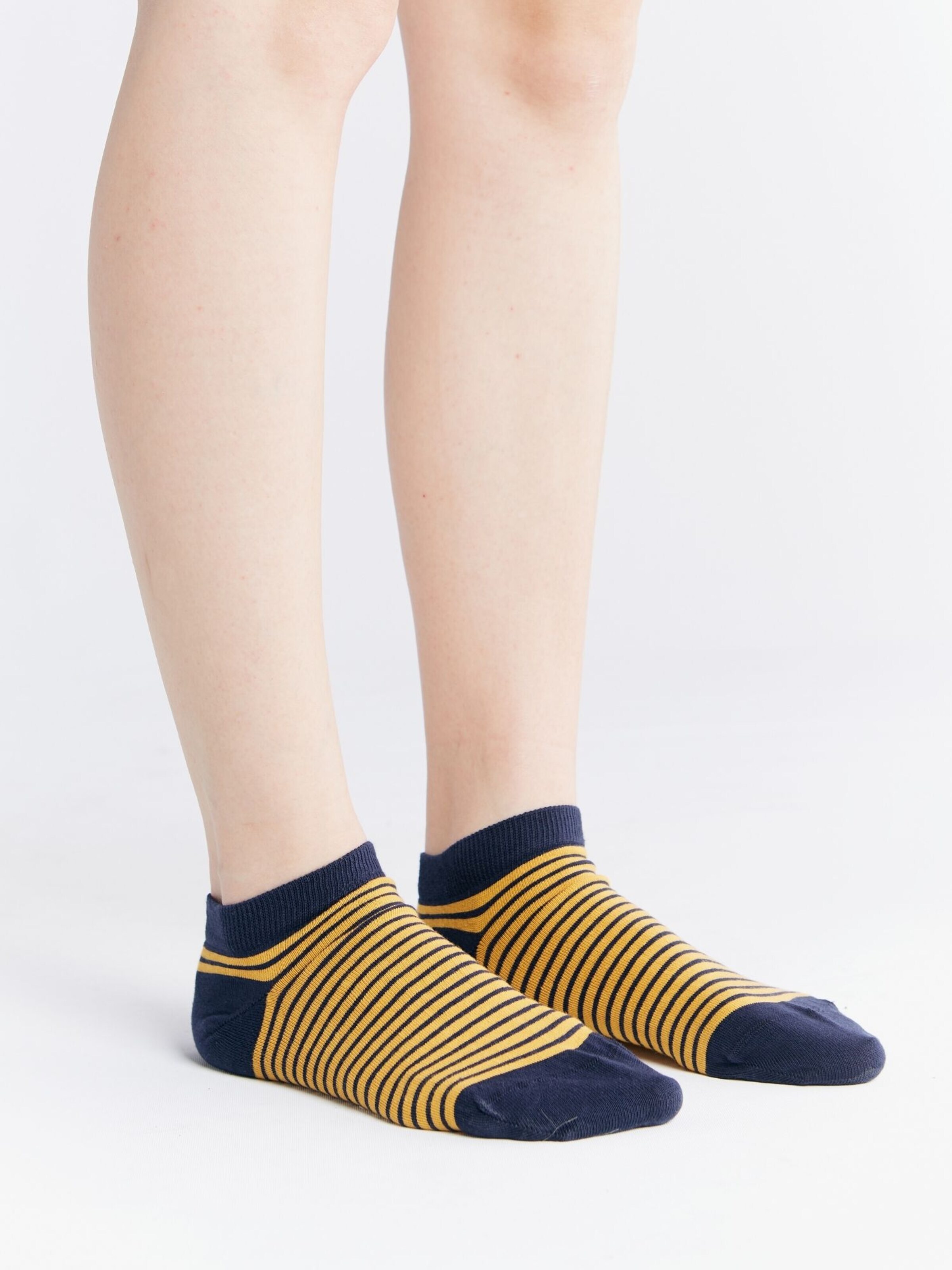 Albero Natur Socks 'Bio-Baumwoll-Sneakersocken Unisex - 2er Pack' in Yellow: front