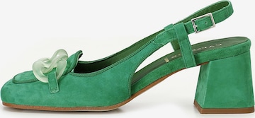 Escarpins à bride arrière CAFè NOIR en vert : devant