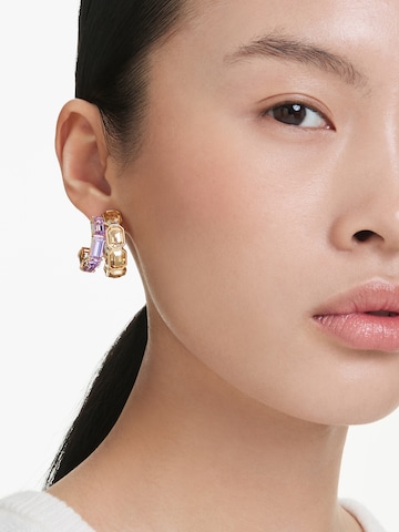Swarovski - Pendientes en oro: frente