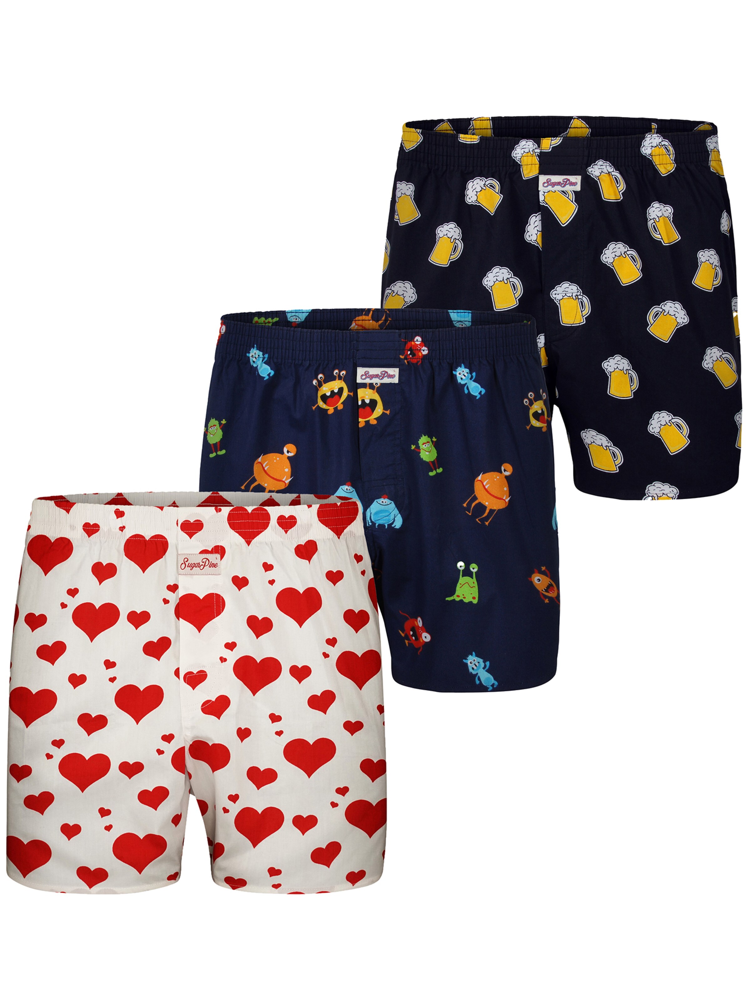 Boxers ' Motiv Print Mix ' Sugar Pine en mélange de couleurs : devant