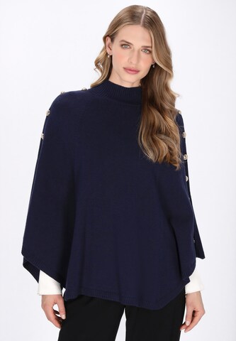 DreiMaster Klassik Cape in Blue: front