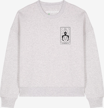 Felpa 'Tarot Strength' di Watapparel in grigio: frontale