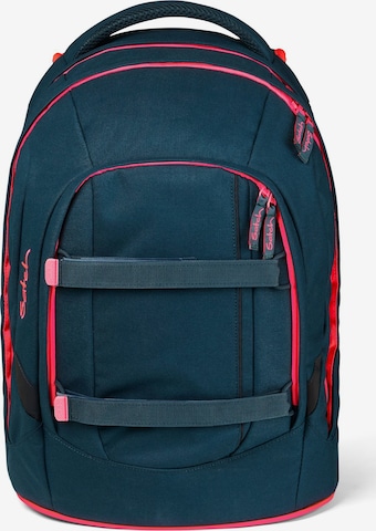 Satch Backpack in Blue: front