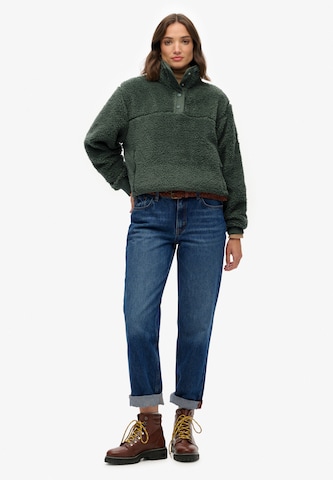 Superdry Fleece jas in Groen