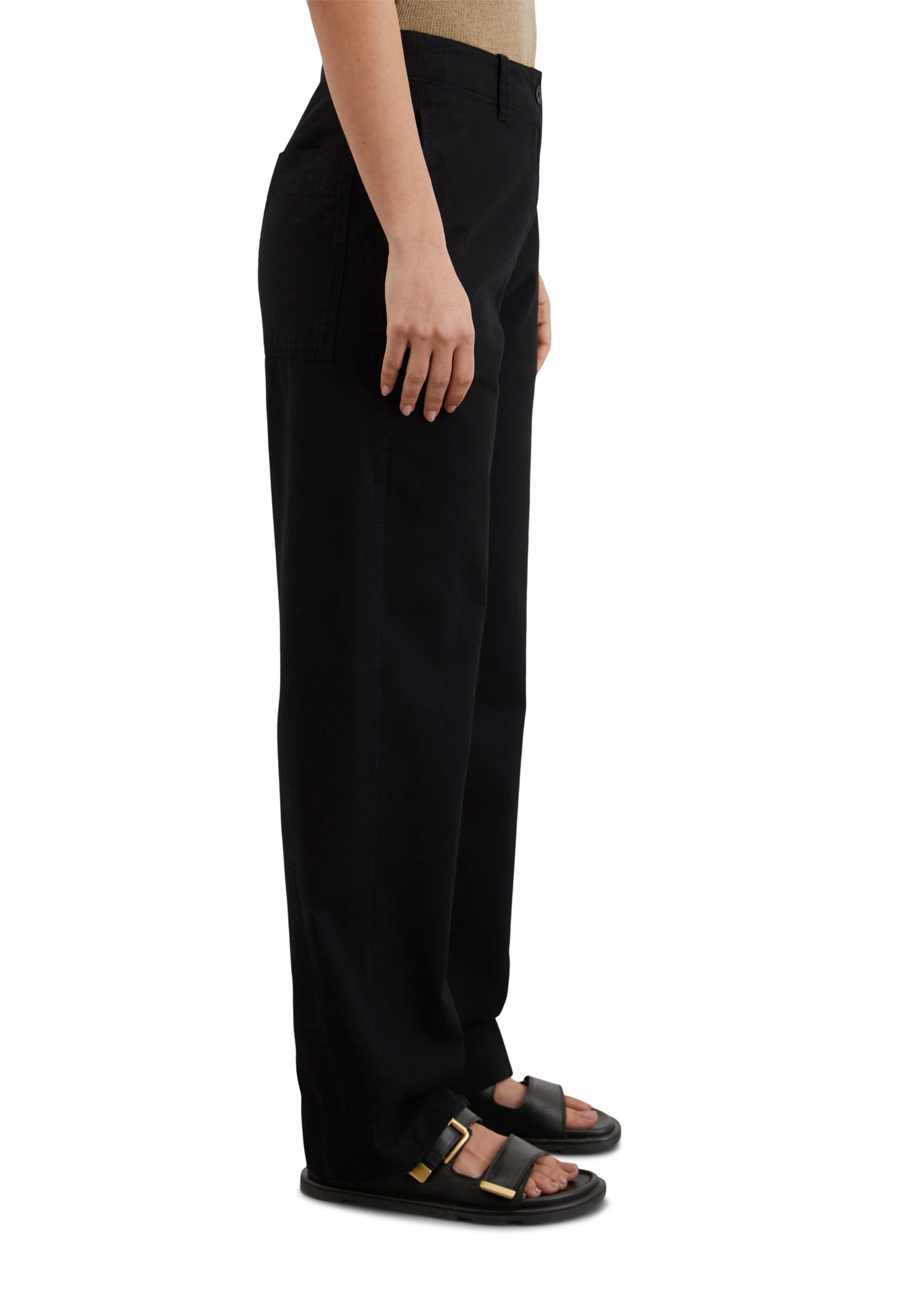 Marc O'Polo Широкий Штаны 'Lande' в Черный