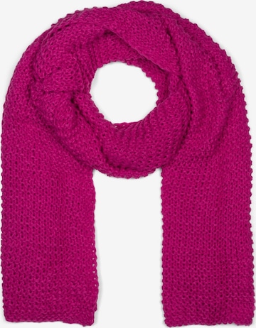 styleBREAKER Schal 'Langer Strick Schal mit Wellen Strickmuster' in Pink: Vorderseite