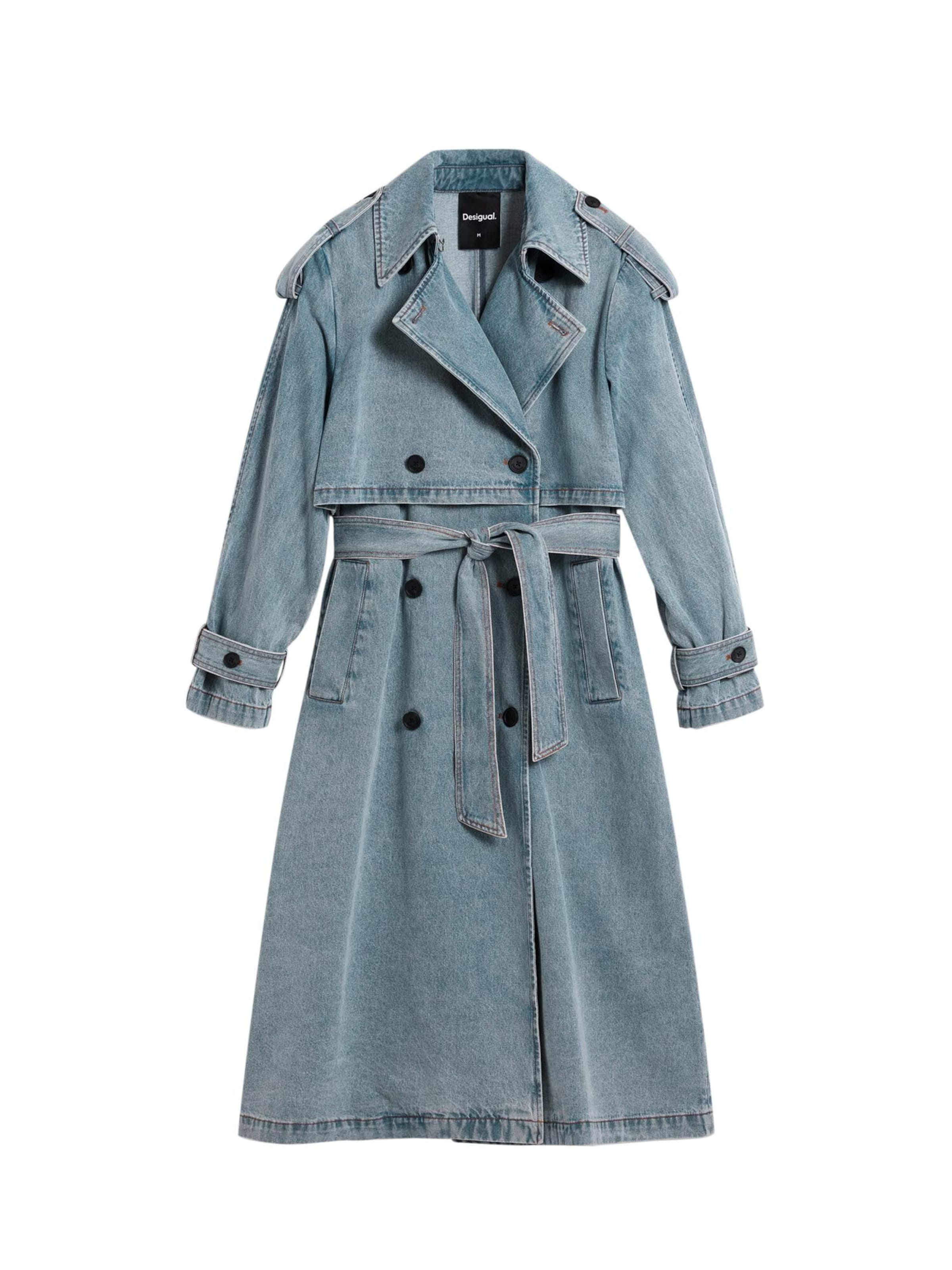 Desigual Prechodný kabát - Modrá: predná strana