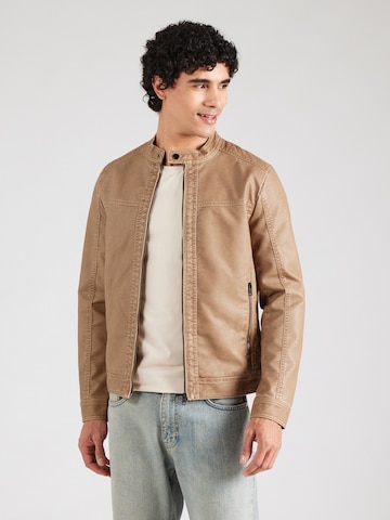 JACK & JONES Between-Season Jacket 'JJEWARNER' in Beige: front