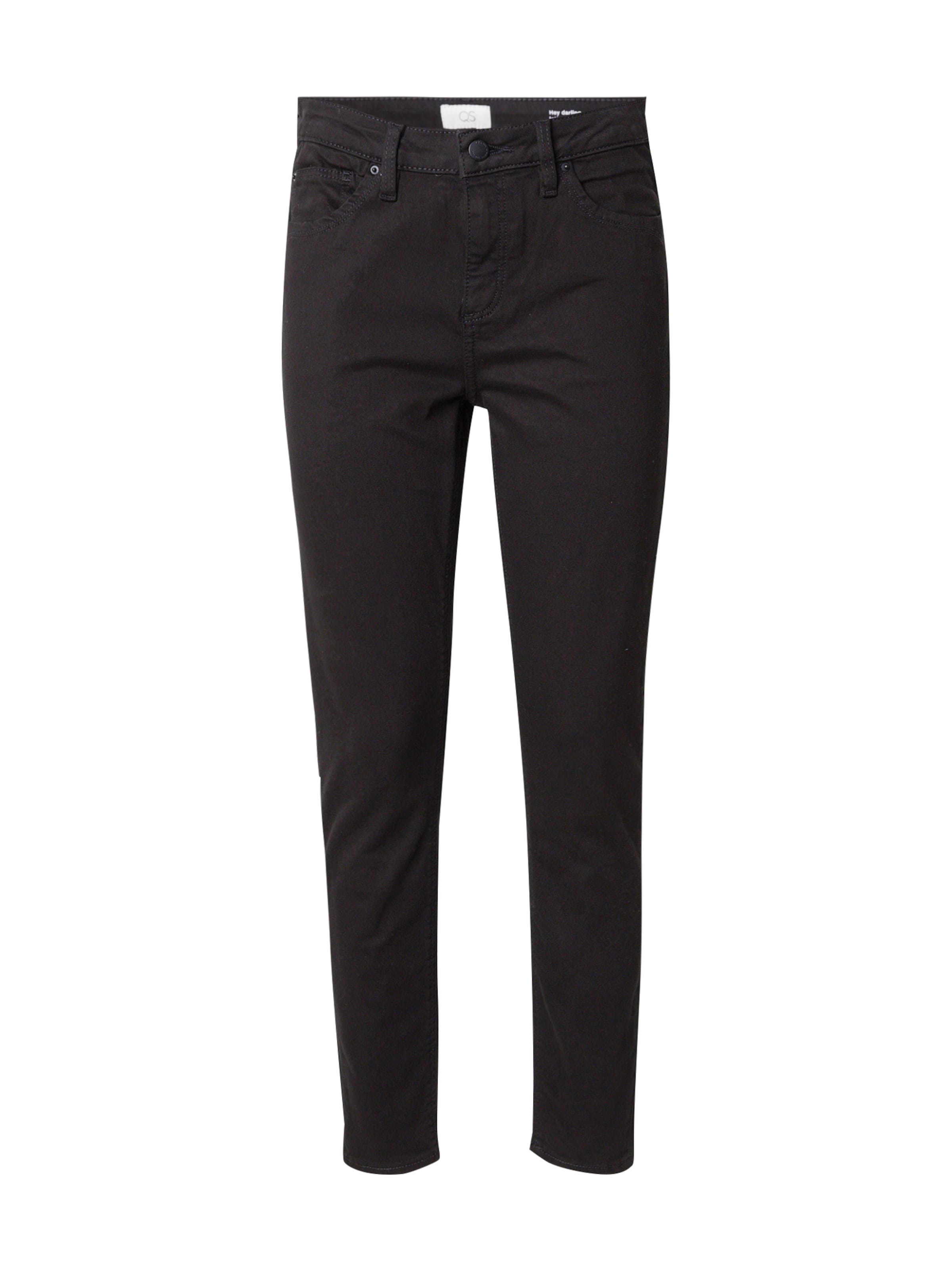 Skinny Jean 'Sadie' QS en noir : devant