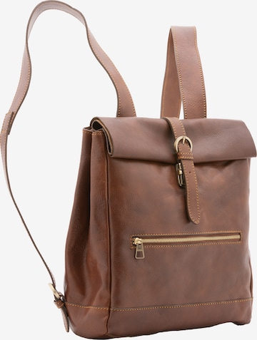 Sac à dos Viola Castellani en marron : devant