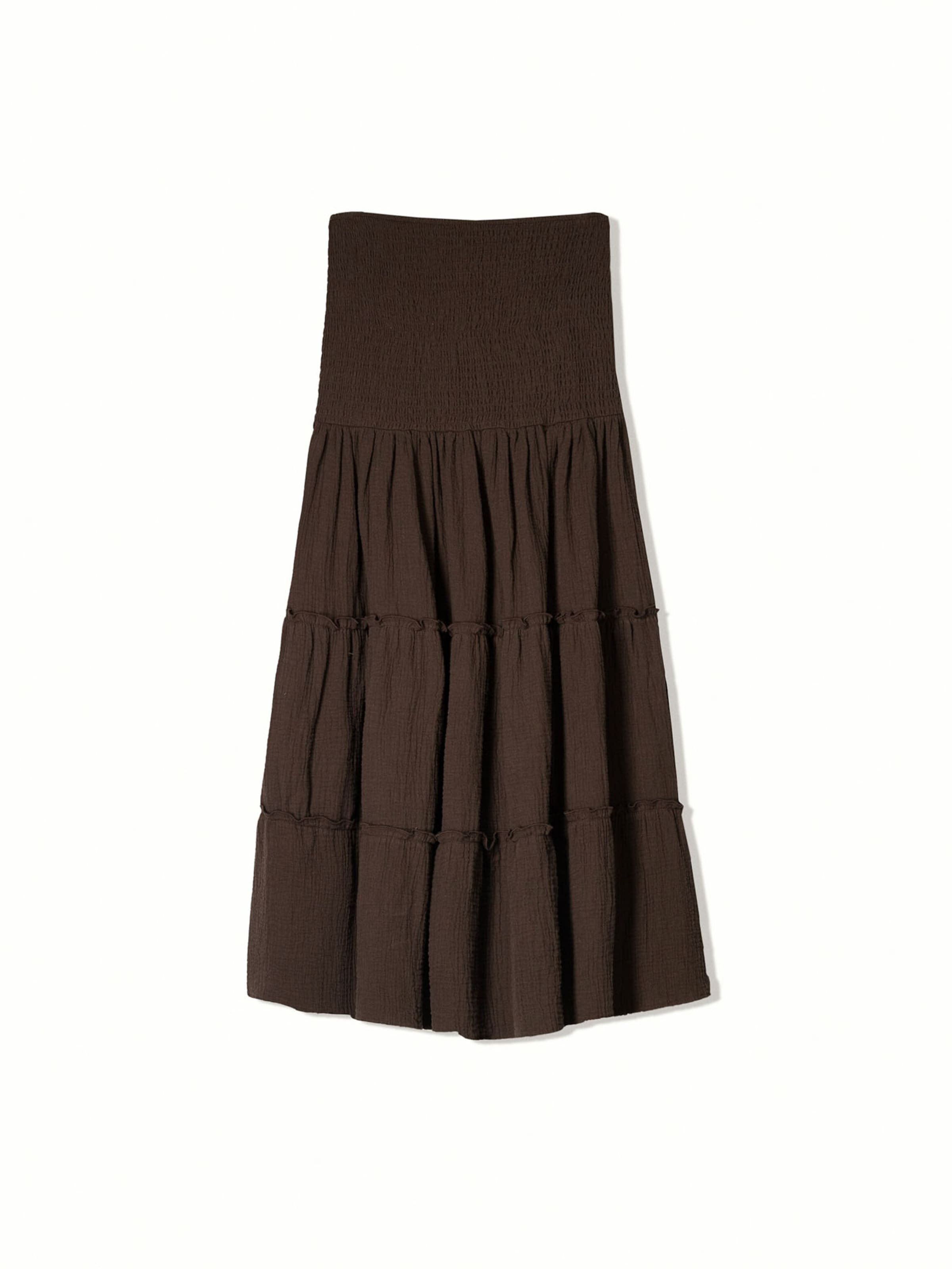 Bershka Spódnica w kolorze brązowy: przód