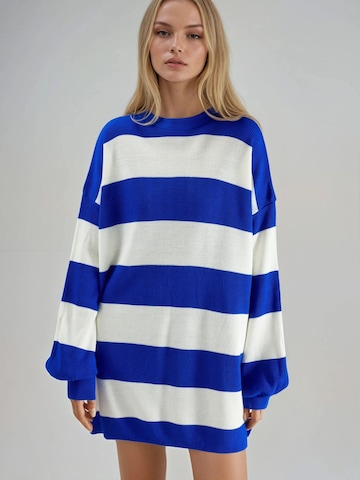 My fashion Gebreide jurk in Blauw: voorkant