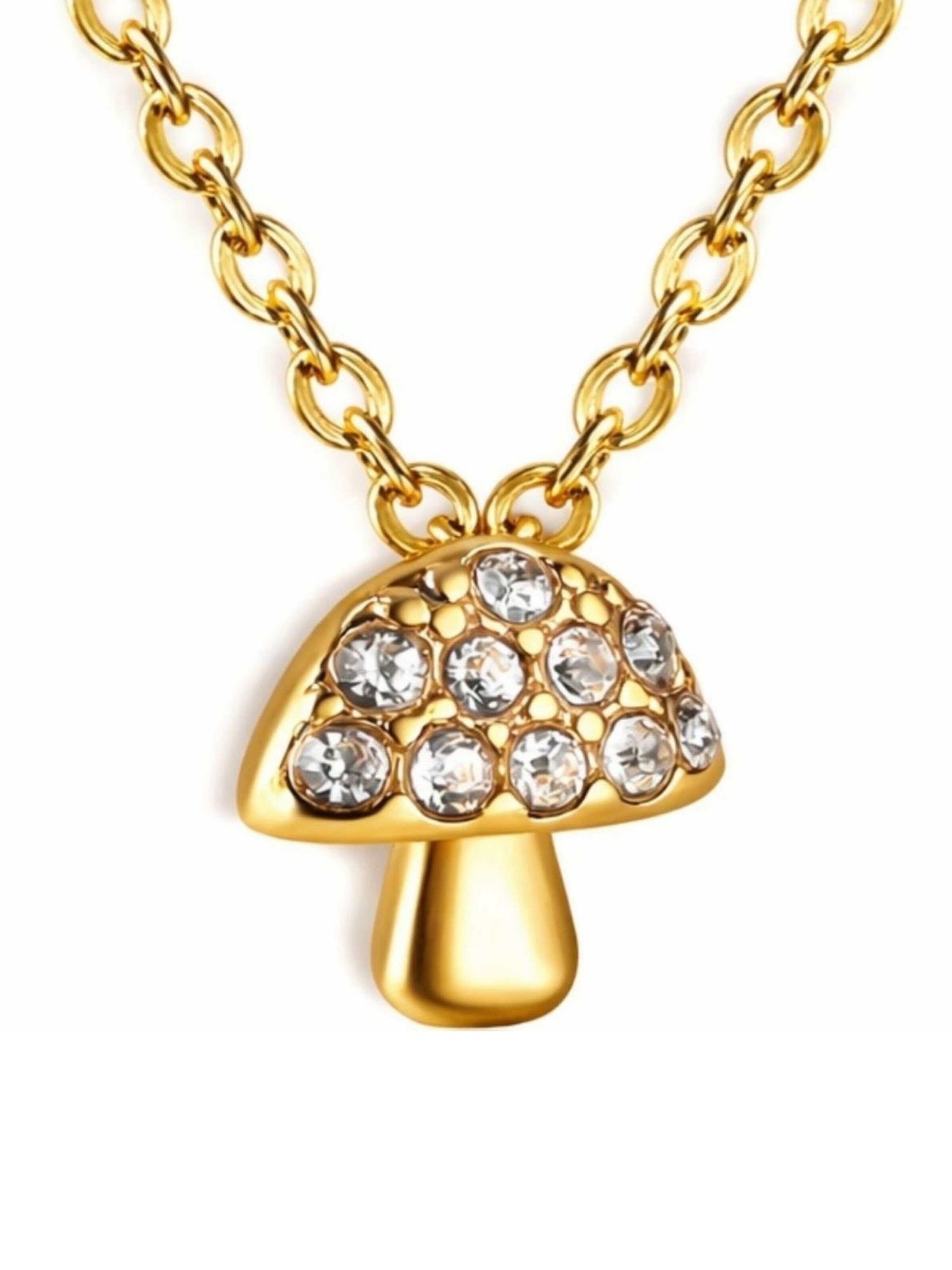 BS Schmuckdesign Necklace 'Tiny Mushroom' in Gold