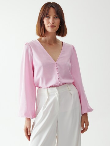 Calli Blouse 'ANGELINA' in Roze: voorkant