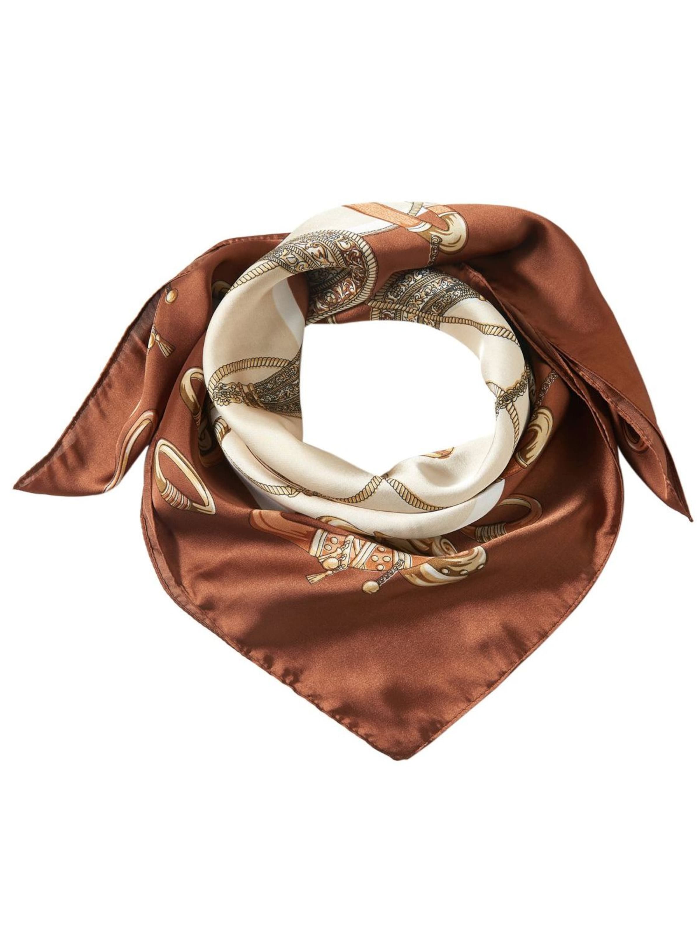 alberto cabale - Chal 'Petit carré de Soie Multirings Cléo' en marrón
