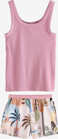 rožinė Next Pižama su šortais: priekis