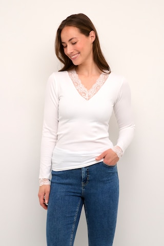 CULTURE Tričko 'Camilla' – bílá: přední strana