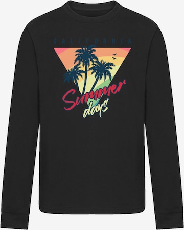 F4NT4STIC Shirt 'California Palmen Retro' in Black: front