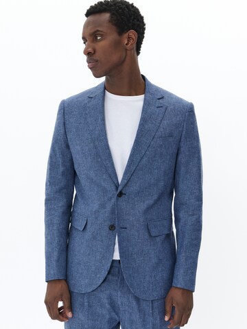 Matinique Regular fit Colbert 'MAGeorge' in Blauw: voorkant