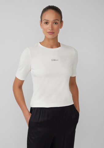 T-shirt s.Oliver BLACK LABEL en beige : devant