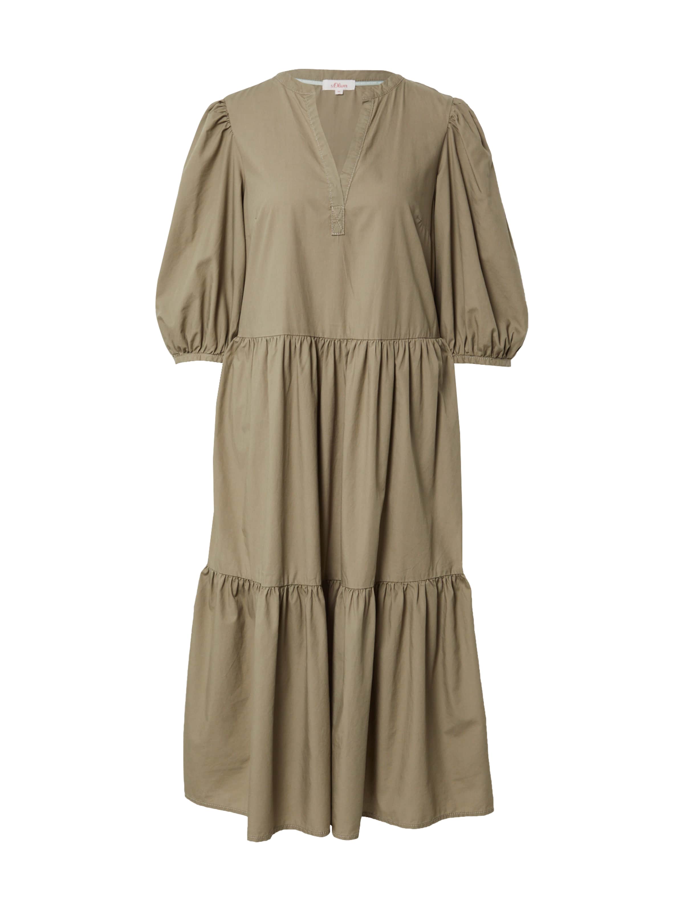 Frauen Große Größen s.Oliver Kleid in Khaki - DD72433 Frauen Große Größen s.Oliver Kleid in Khaki - DD72433