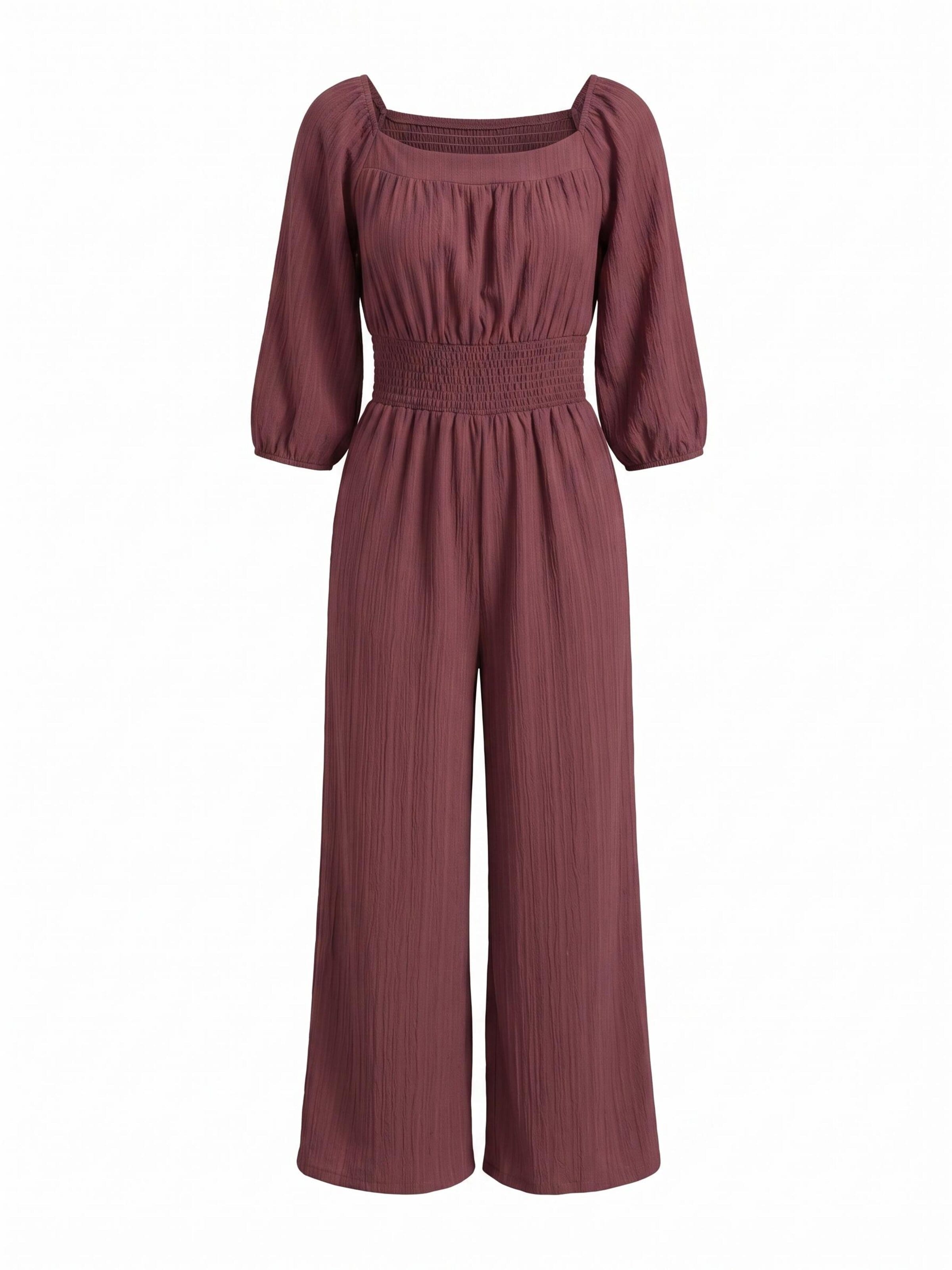 Cupshe Jumpsuit 'Smocked-Waist'‌‌‌‌‌‌‌‌ in S in rot, Produktansicht