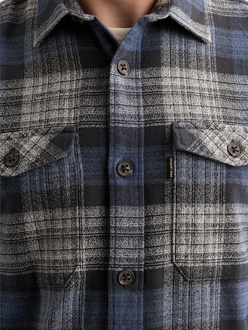 PME Legend Regularny krój Koszula 'Overshirt with check pattern and chest pockets' w kolorze fioletowy