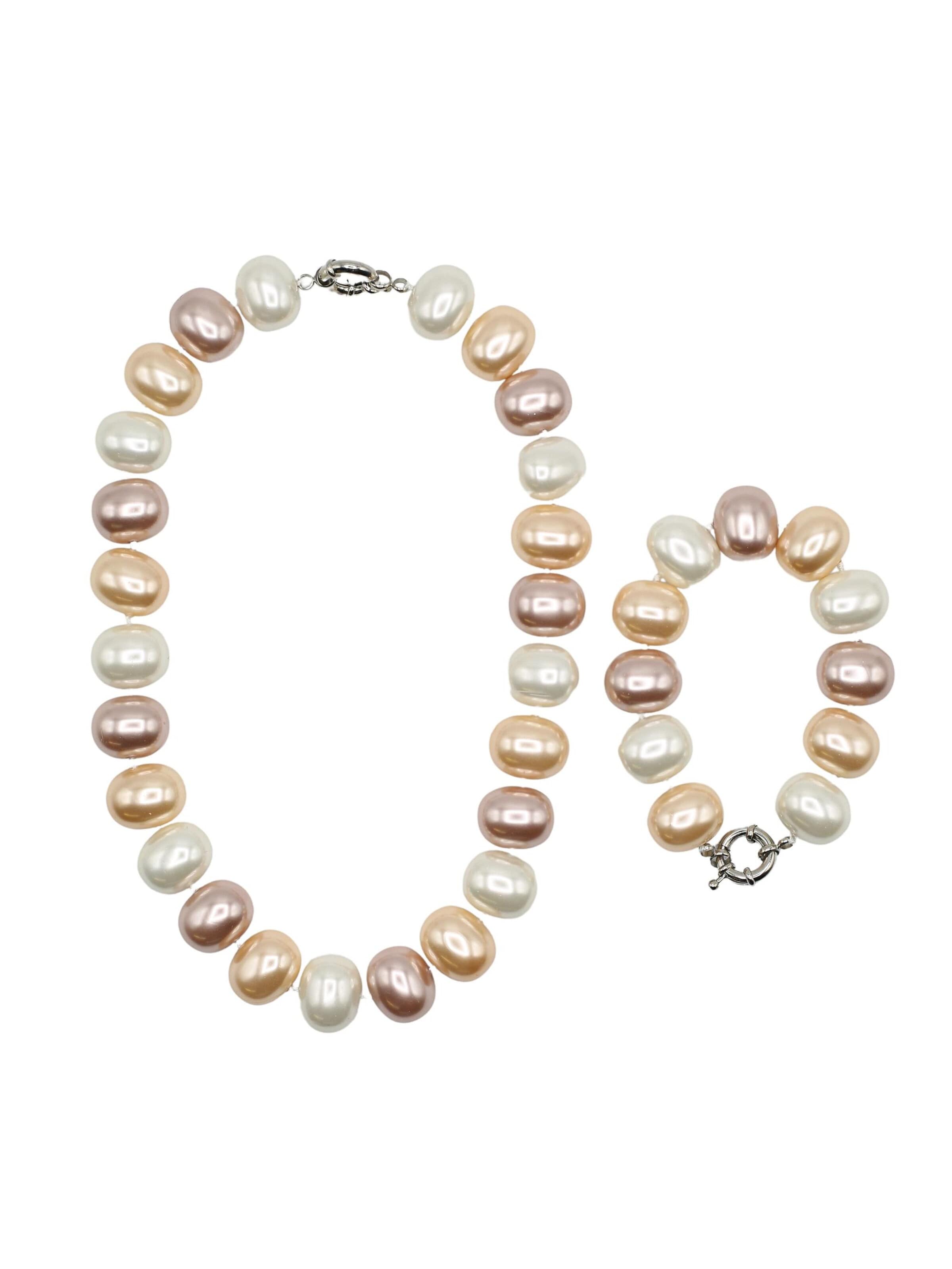 COLLEZIONE ALESSANDRO Jewelry Set 'Annabella' in Pink: front