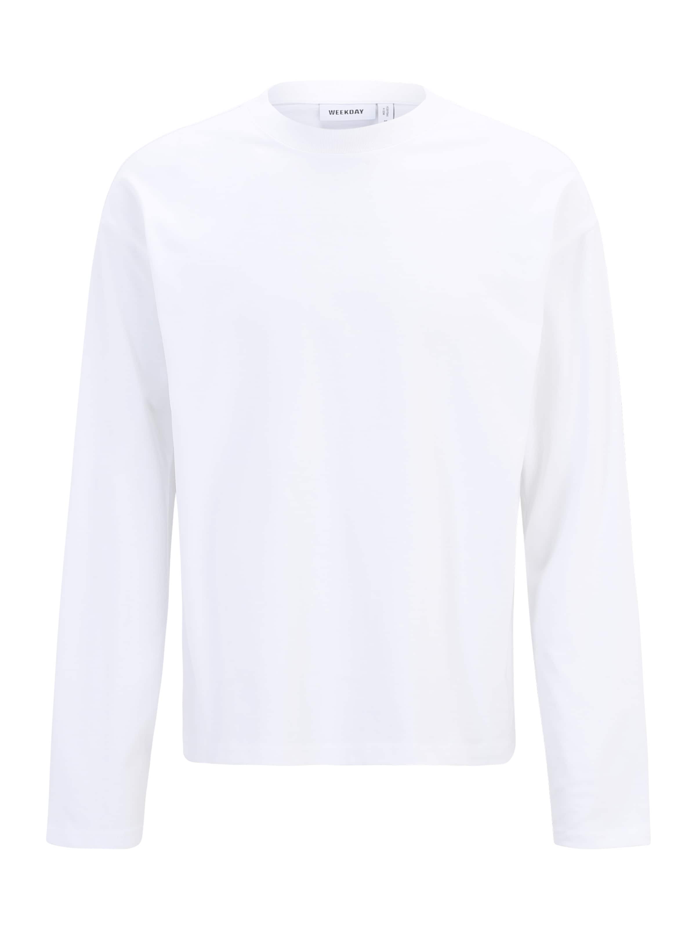 balts WEEKDAY T-Krekls: no priekšpuses