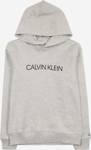 Calvin Klein Jeans كنزة رياضية بلون رمادي: الأمام