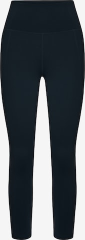 Girlfriend Collective - Skinny Calças de desporto em preto: frente
