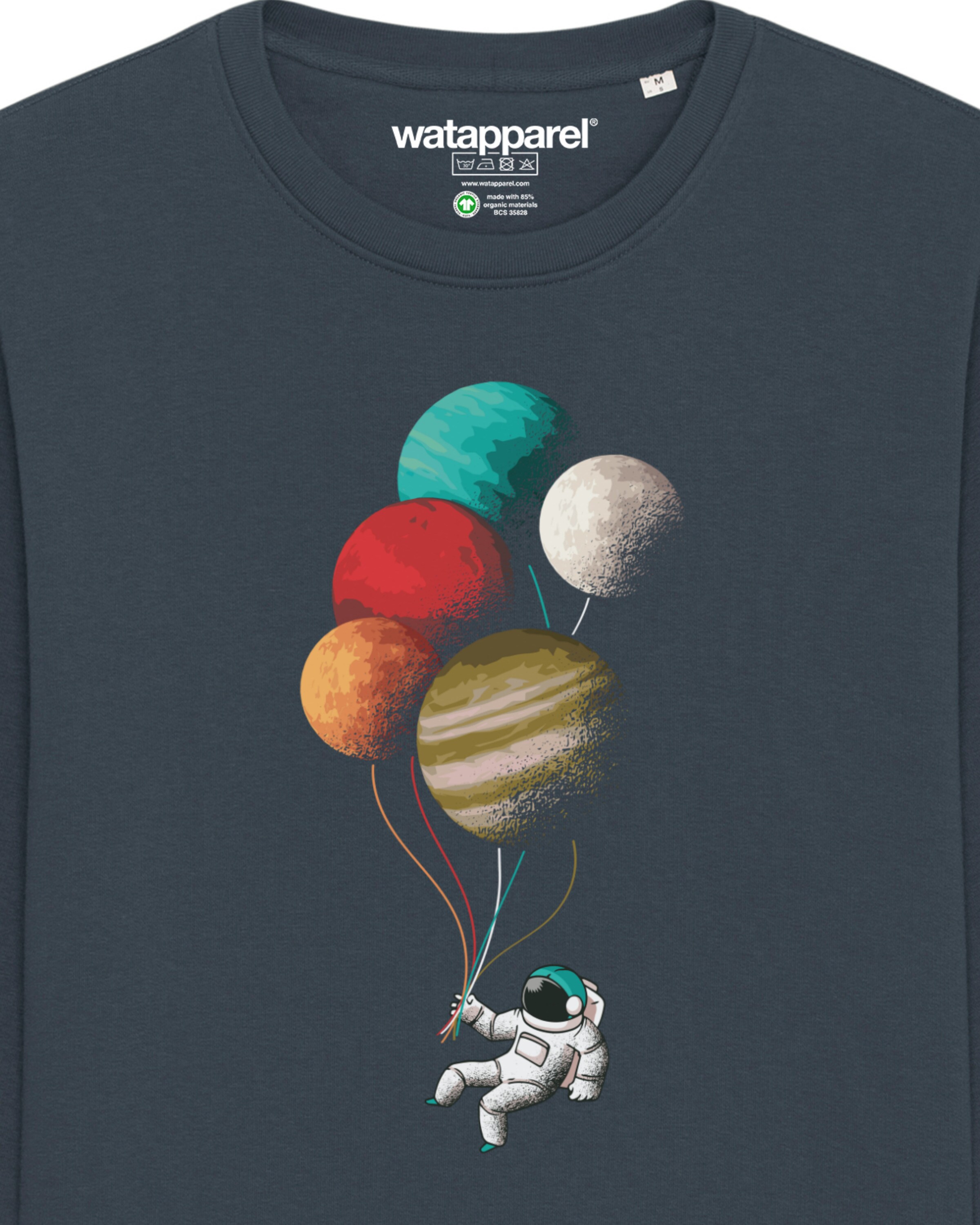 Sweat-shirt ' Balloon Spaceman ' Watapparel en gris