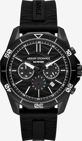 ARMANI EXCHANGE Analoguhr in Schwarz: predná strana