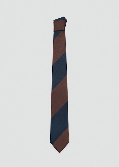 MANGO MAN Krawatte 'Par8' in navy / braun, Produktansicht