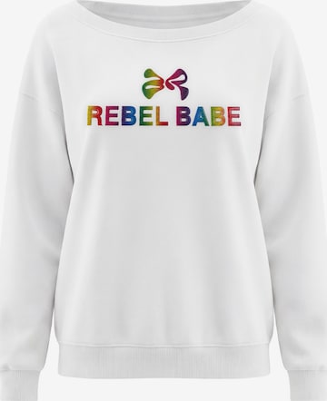 MYMO Sweatshirt in Wit: voorkant