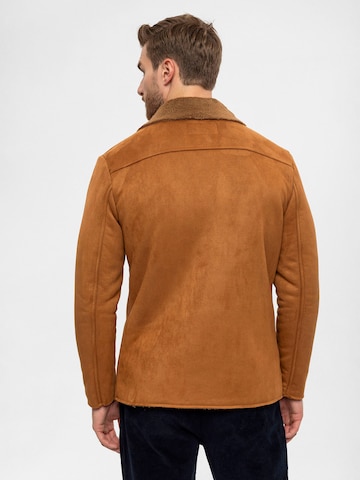 Manteau mi-saison 'Faux ' Antioch en marron