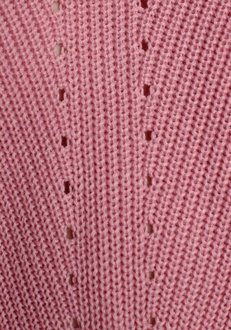 TAMARIS Pullover 'Ajour' in Pink