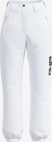 Regular Pantalon outdoor 'Engadin 89' elho en blanc : devant