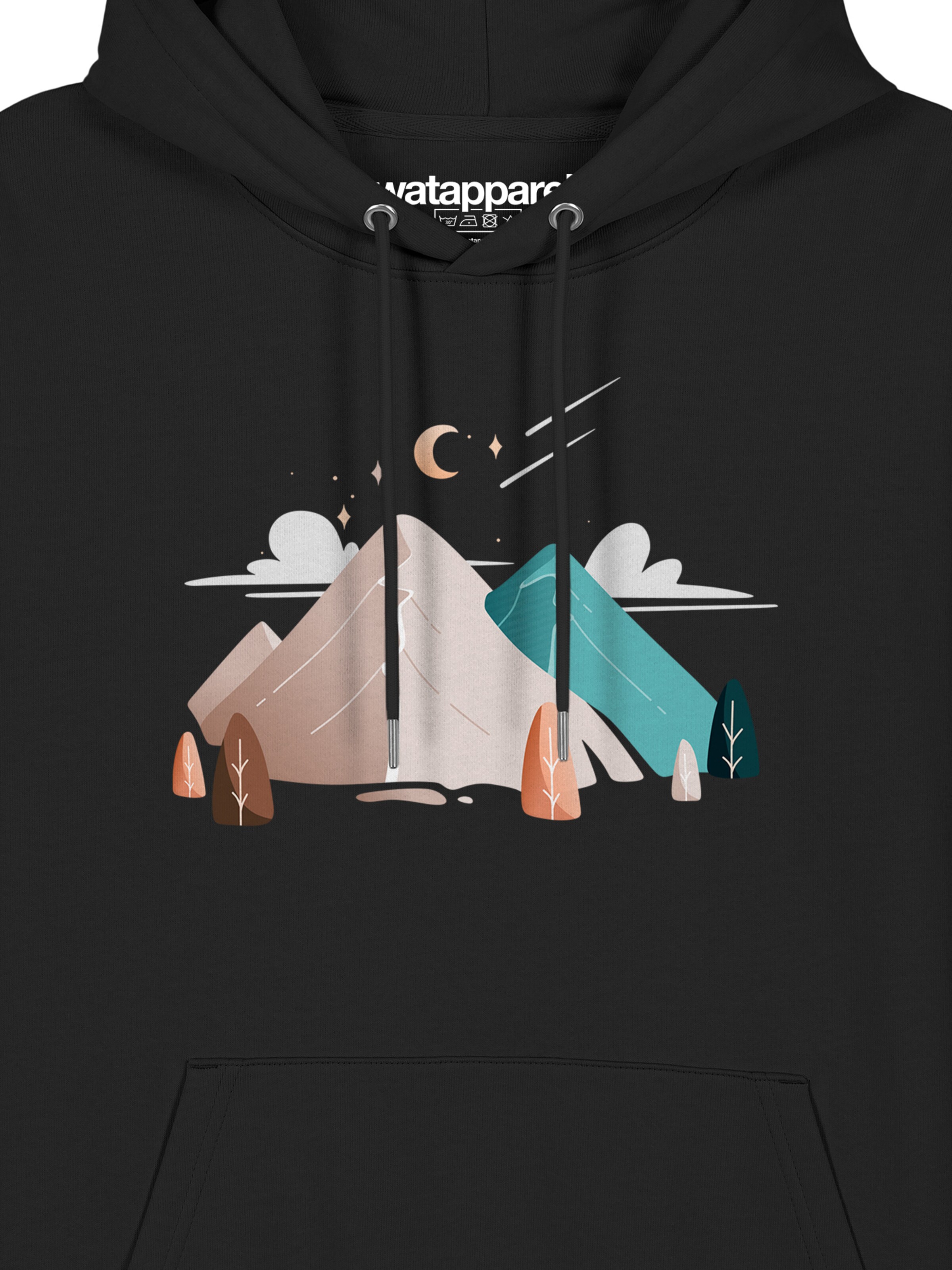 Watapparel Sweatshirt 'Night & Clouds' in Black