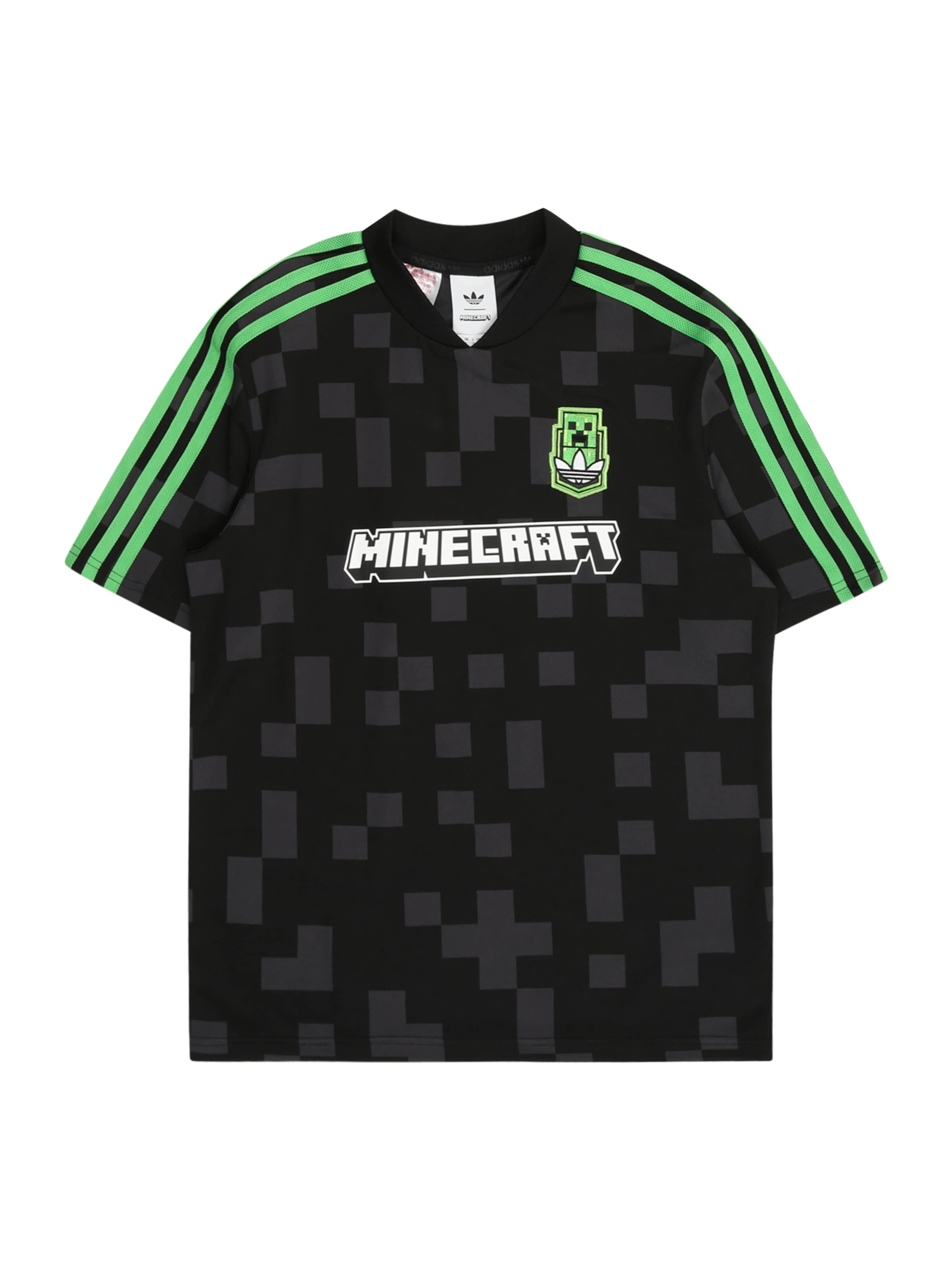 ADIDAS ORIGINALS Shirt 'Adidas Originals x Minecraft' in Black: front