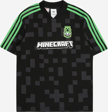 ADIDAS ORIGINALS T-Shirt 'Adidas Originals x Minecraft' in Schwarz: Vorderseite