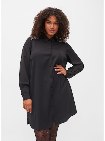 Zizzi Blouse in Zwart: voorkant