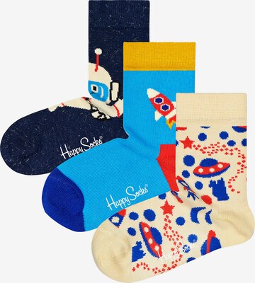 Happy Socks - Meias 'Astronaut' em bege